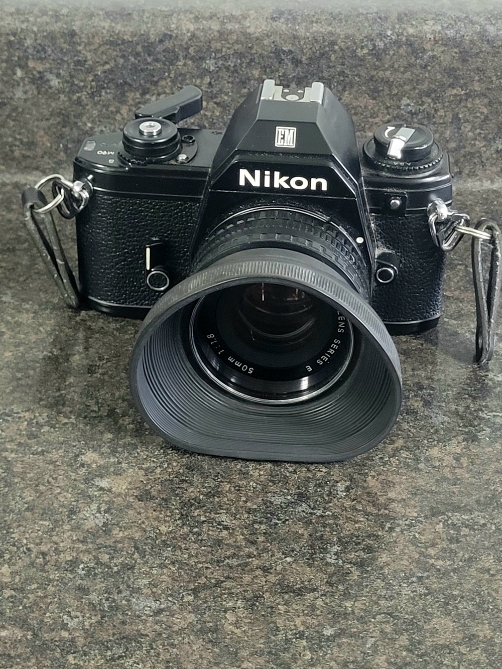 Nikon EM Film 35mm SLR Camera - Nikon Lens Series E 50MM 1:1.8